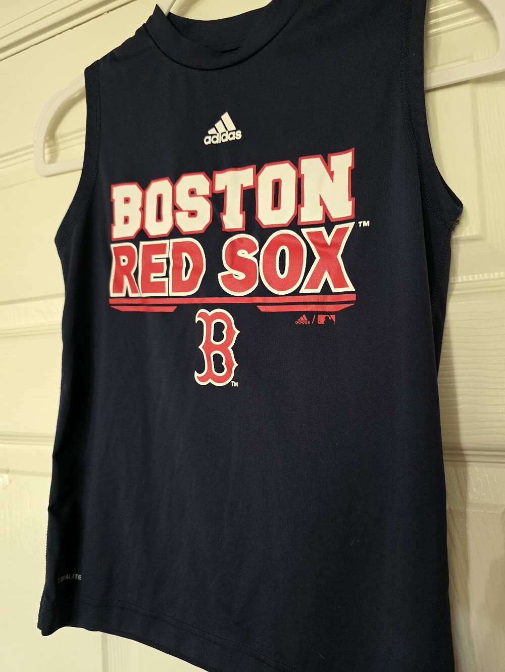 ADIDAS BOSTON RED SOX MLB Graphic Print YOUTH Muscle Shirt Tee S (8)